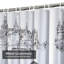 Rideau de douche avec 12 crochets Old Castle-671179296