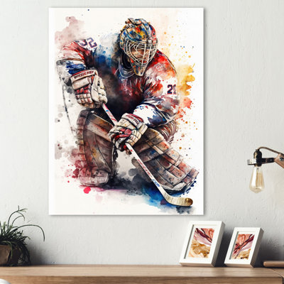 Gardien de but pendant le jeu II - Impression sur toile