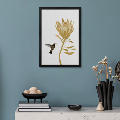 Affiche haut de gamme Colibri et fleur II par Orara Studio