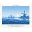 Windmills Wallpaper Mural, Peel and Stick Kids Room Wall Mural, Layered Silhouette Landscape Nursery Wallpaper-898048109