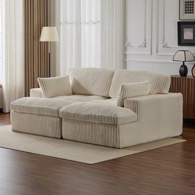 Boneless Oversized Upholstered Sleeper Cloud Couch