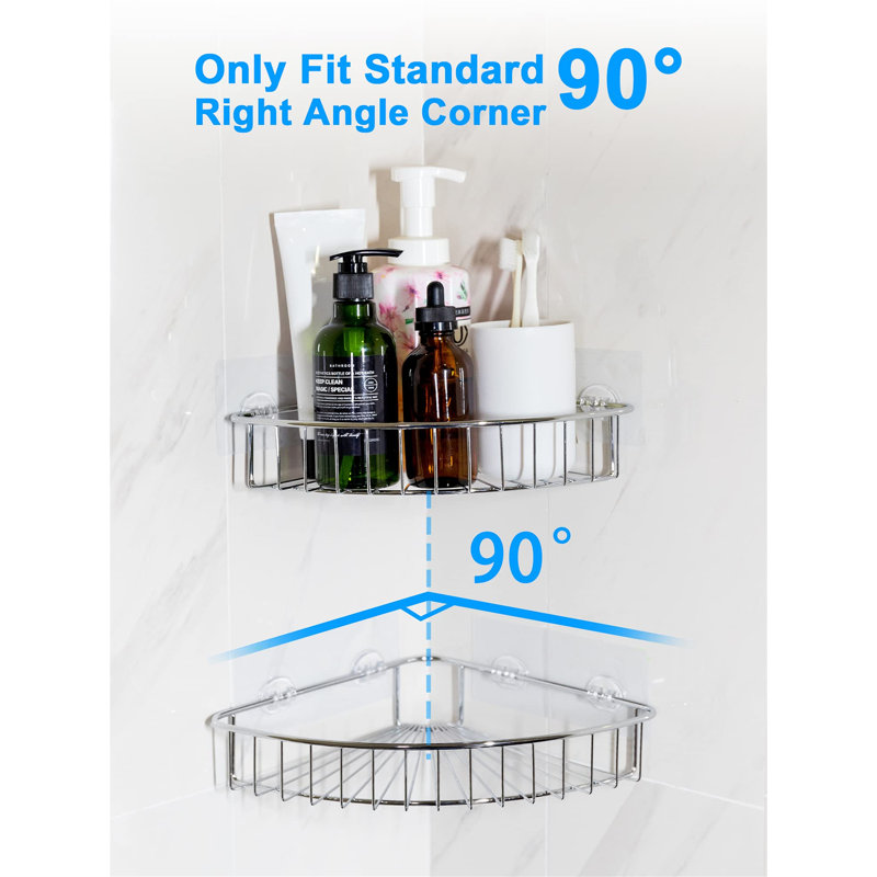 Suction Stainless Steel Shower Caddy