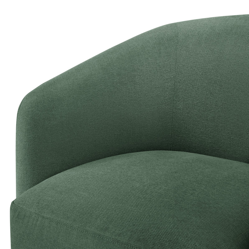 Fauteuil demi-tonneau pivotant vert