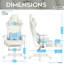  Fauteuil de jeu avec repose-pieds White Bunny