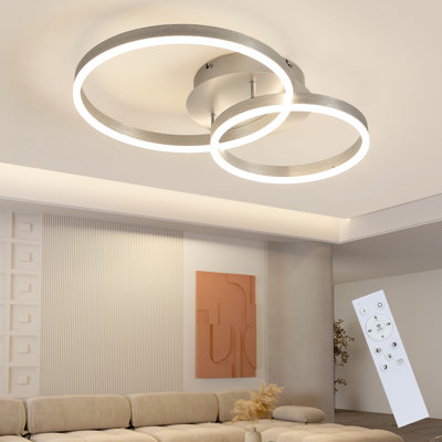 2-Light Dimmable LED Flush Mount