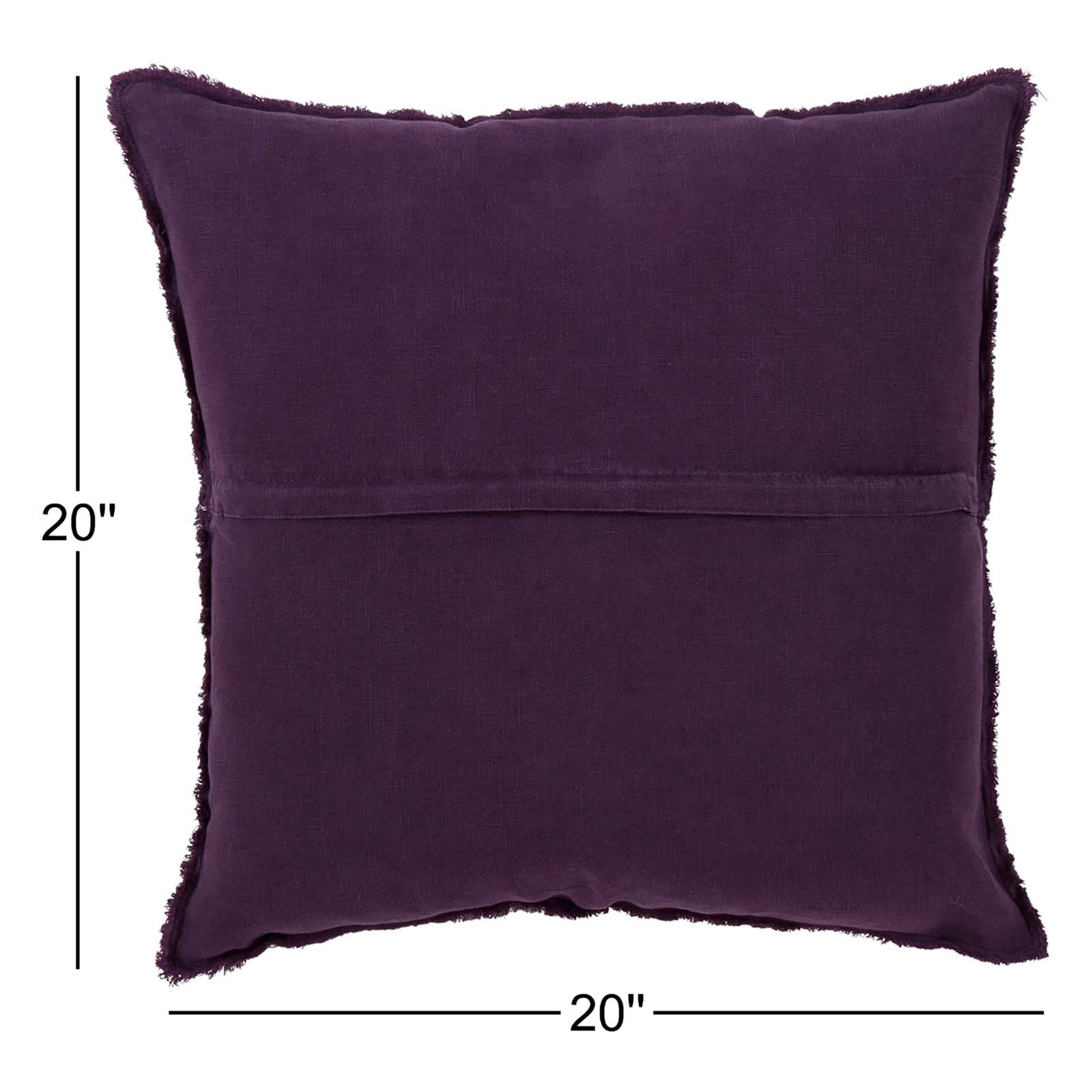 Filia 20" x 20" Linen Throw Pillow, Purple