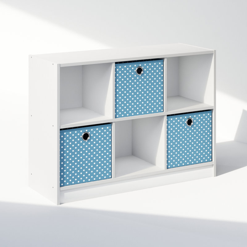 Navarion Bookcase, White/Light Blue