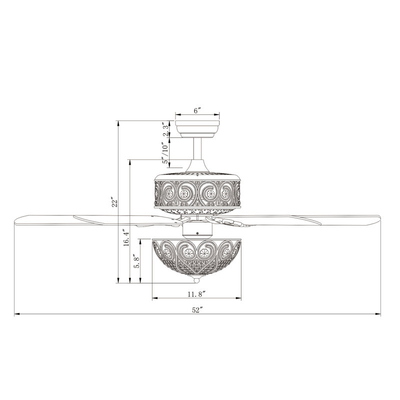 Winterbourne 52'' Ceiling Fan with Light Kit