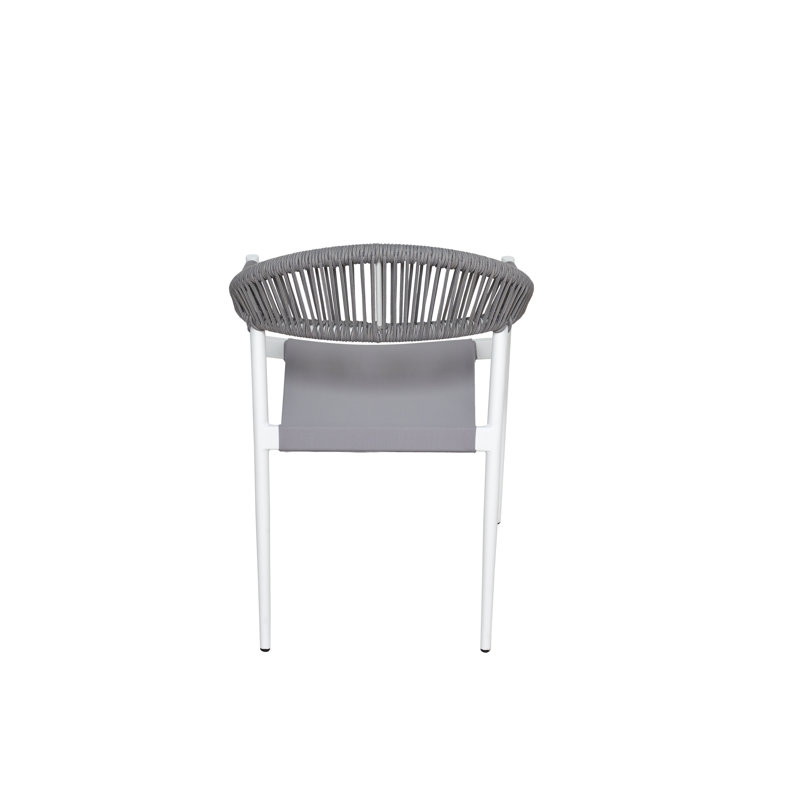 Chaise Tahiti, Gris / blanc