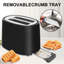 Toaster 2 Slice, Wide Slot, 7 Shade Settings, Cancel, Defrost, Reheat Function, Bagel, 750W, Yellow-104322358