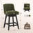 360°Bar Counter Stool with Solid Wood Frame-1518175755