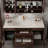 Retro light luxury style simple bathroom cabinet