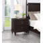 Table de chevet 2 tiroirs brun