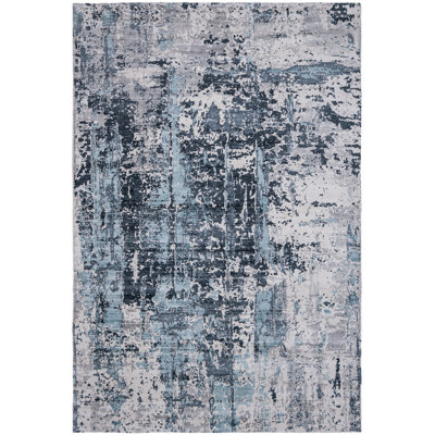 Hand Woven Cotton Abstract Area Rug