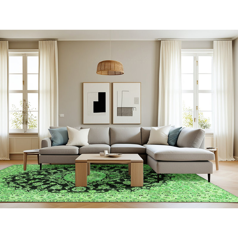 Masoud Performance Floral Indoor Rug, Rectangle 8' x 10'