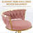 George Set of 2 Bar Stools with Woven Velvet Upholstered Backrest, Height Adjustable Counter Stools, Swivel Kitchen Stools for Kitchen Island, Bar, Pink-525249086-525249085