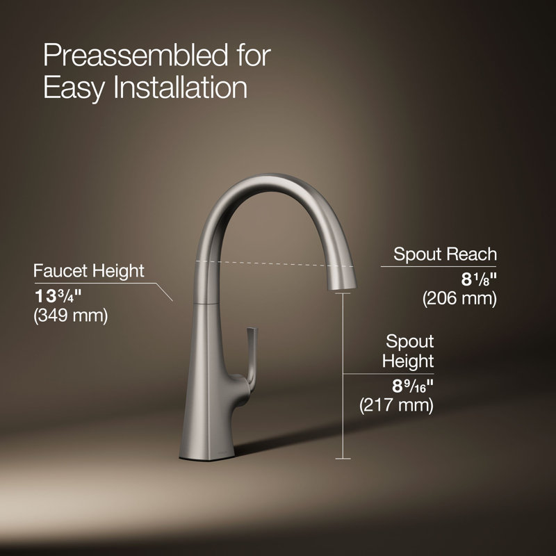Graze Bar Swing Spout, Vibrant Stainless