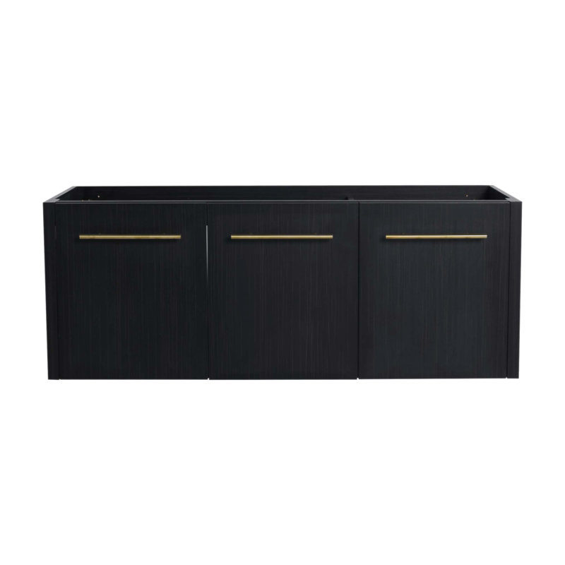 Meuble-lavabo mural de 48 pouces avec portes à fermeture douce et design flottant élégant pour les salles de bain modernes