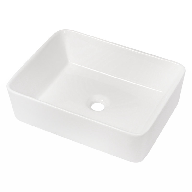 Wenty 15'' Ceramic Rectangular Bathroom Sink