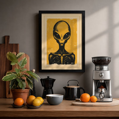 Alien Icon Retro - Framed Print