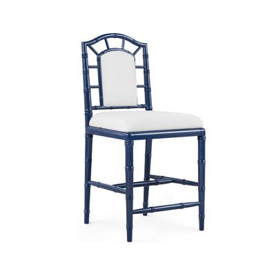 Delia Upholstered Stool with Solid Wood Frame