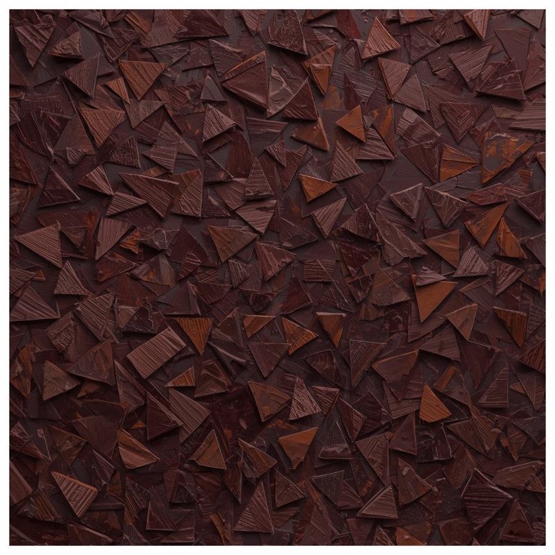 Brown Triangular Mosaic Duvet Covers, Queen