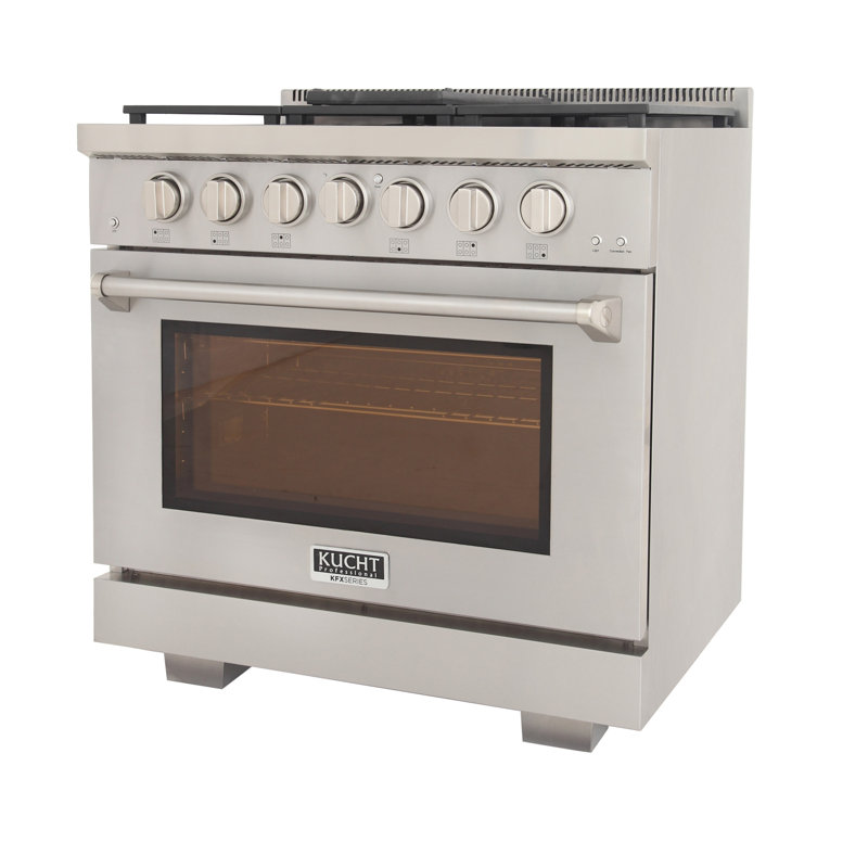 Kucht 36'' W Free Standing Range, Liquid Propane, Light Blue
