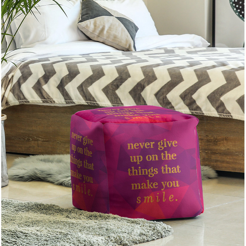 Repose-pieds cube, Rubellite / or