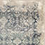 Tapis oriental bleu et ivoire 5 pi x 8 pi Dhurrie