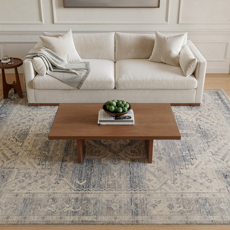 Altair 7'10" x 10'2" Blue Vintage Indoor Rug, Rectangle 7'10" x 10'2"