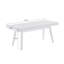 Banc à lattes en bois massif blanc-1968297788