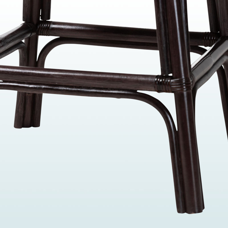 Tabouret de bar pivotant en rotin Terrassa Espresso