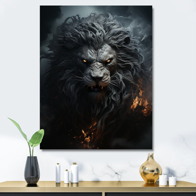«Lions Nocturnal Watch I», reproduction sur toile