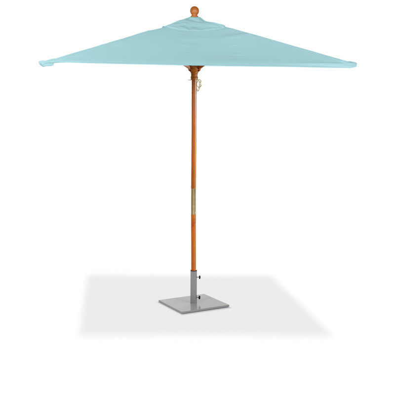 Parasol de marché carré 6 pi Jordynn, Bleu minéral