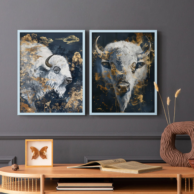 ANIMALS Series CXLVII - Reproduction encadrée de qualité supérieure - prête à être accrochée - aucun clou requis - aucun clou requis