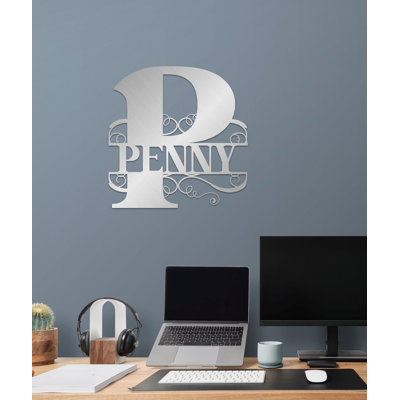 Customized Metal Name Sign Personalized Metal Wall Art Décor For Valentines Day, Mother's Day Gift