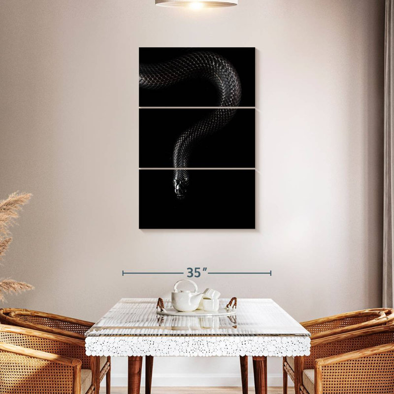 Brampt Mexican Black Snake, 45" H x 28" W