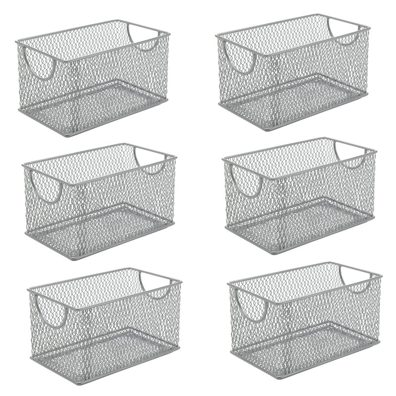 Boîte de rangement en métal pour DVD, 6, H 4,3 po x l 7,5 po x P 4,3 po