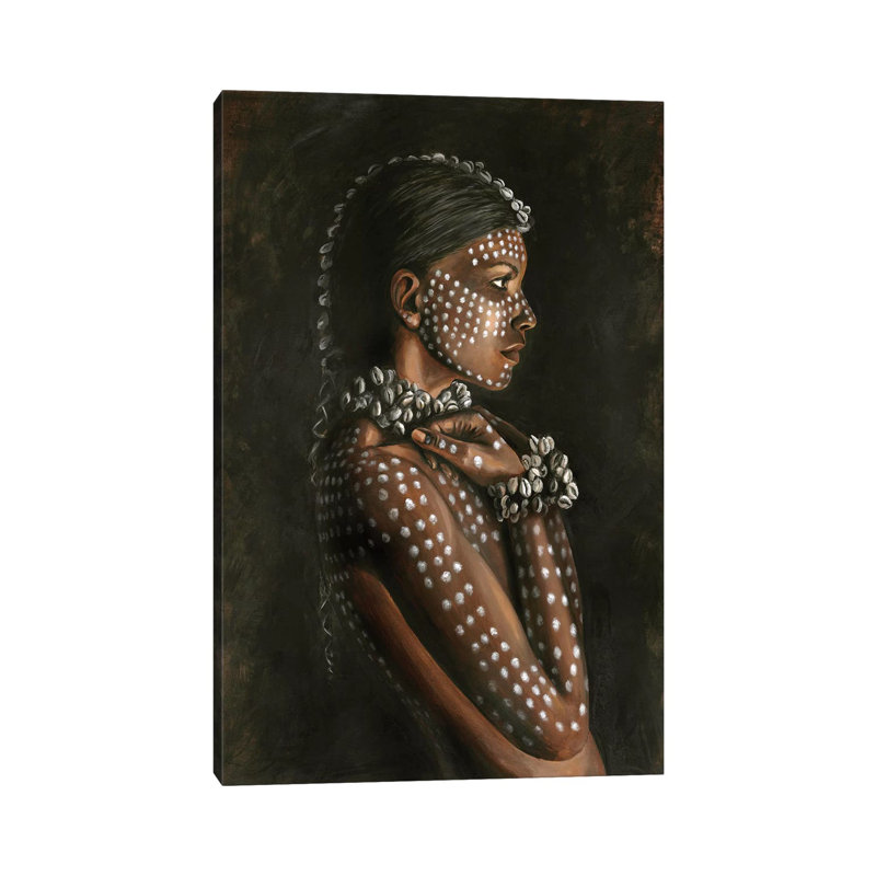 Tribal Woman by Design Fabrikken - Wrapped Canvas Print, 20.32 cm H x 30.48 cm W