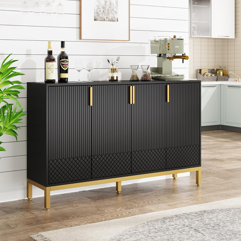 Buffet de luxe pour salle à manger - noir et or