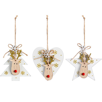 Wood Astrology & Stars Holiday Shaped Ornament