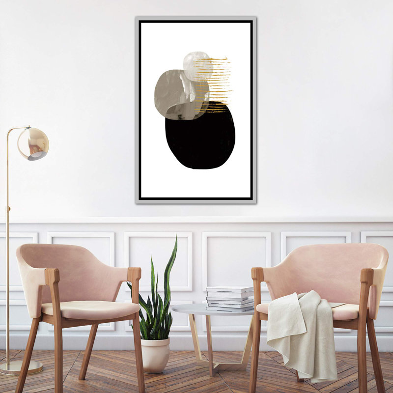 « minimal tone » par dan hobday-print, Toile avec cadre argenté, H 26 po x l 18 po x 1,5 po
