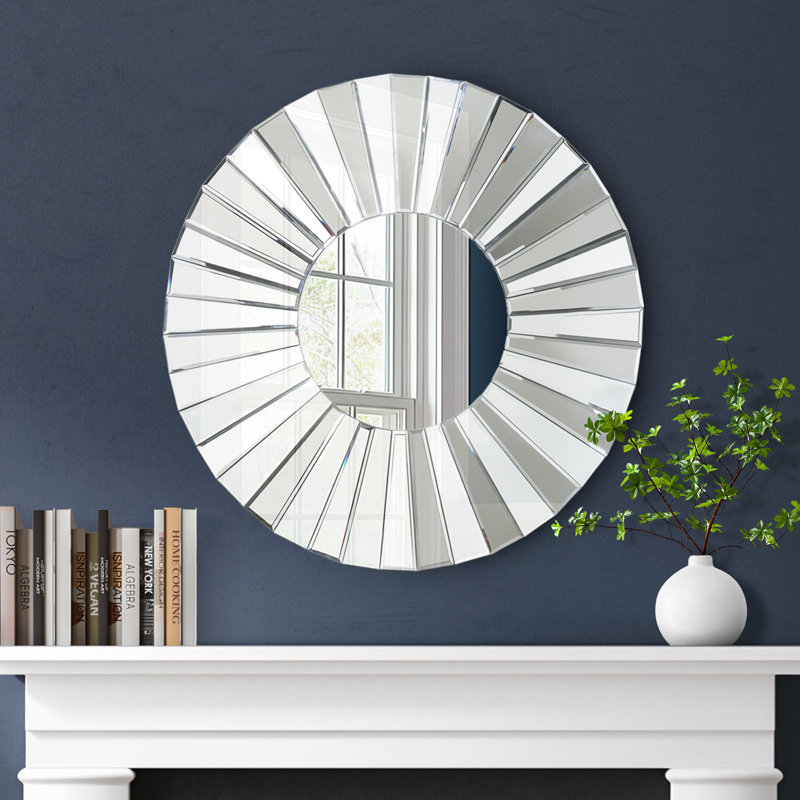 35.4’’ W Glass Flat Wall Mirror