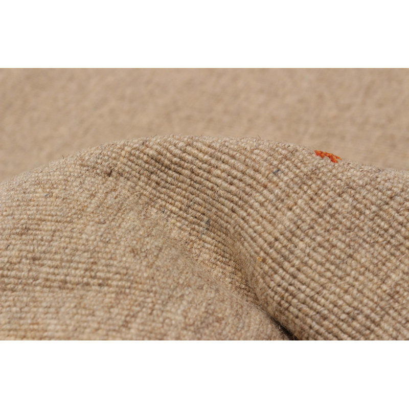 Tapis brun clair Kashkuli 7 pi 10 po x 11 pi 1 po Gabbeh