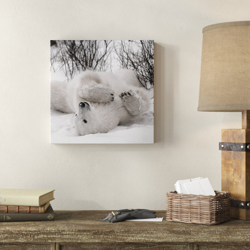 «Hudson Bay Bear», photographie, H 16 po x l 16 po x P 2 po, Encadrement doré
