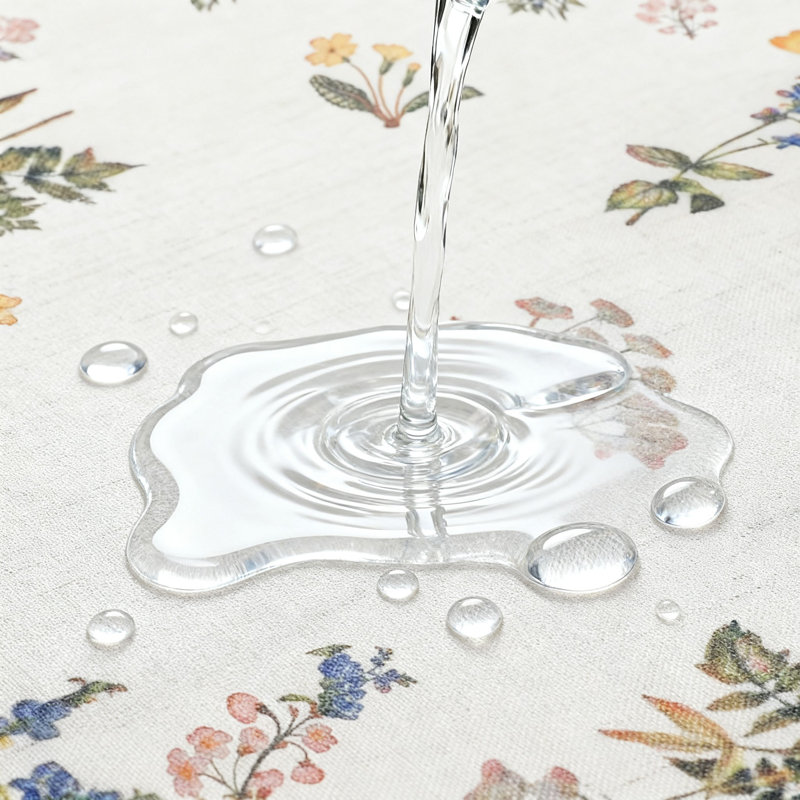 Rideau de douche Farmhouse Floral Linen, Motif floral jaune