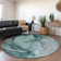 Premium Machine Washable Cerrito AMF524 Teal Rug