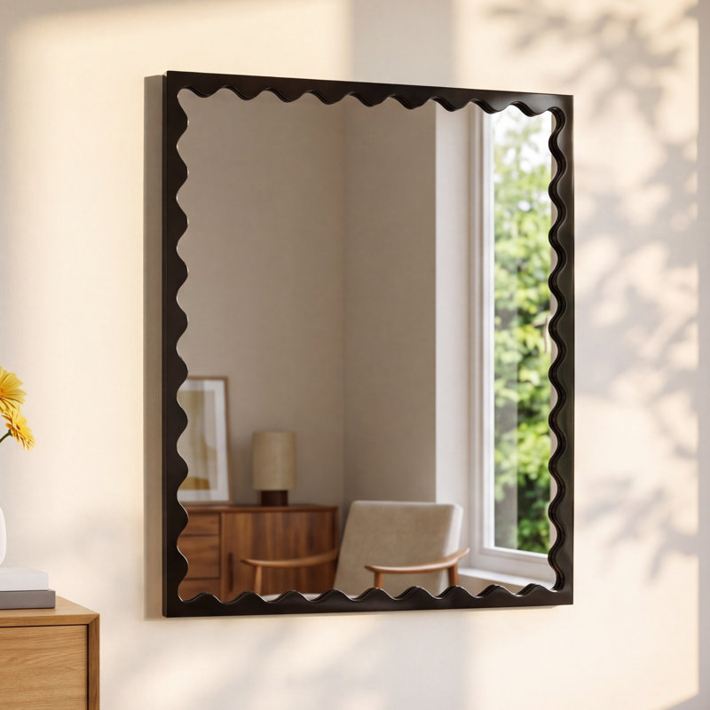 Ailee Rectangle Wall Mirror, Black