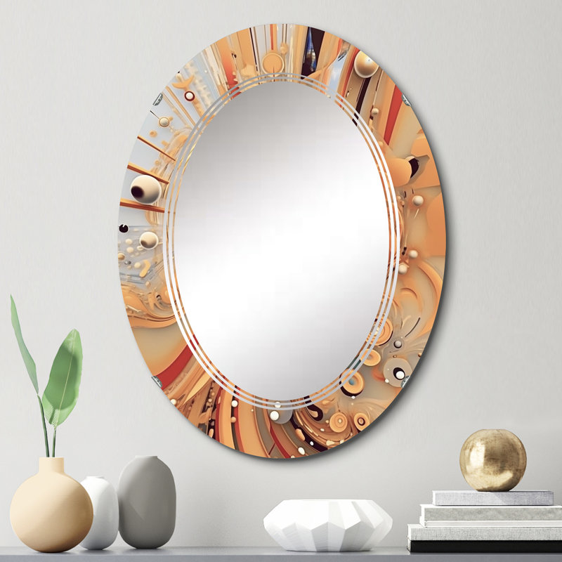 Leamontview - Miroir mural moderne ovale, 30 po x 20 po