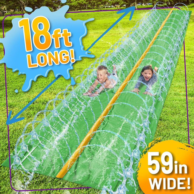 Glissade d'eau 18 pieds - Bleu clair, Vert